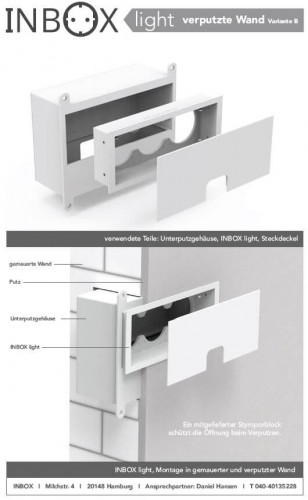 2er INBOX Mauergehäuse