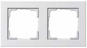 GIRA 021229 Abdeckrahmen E2 reinweiß glänzend 2-fach