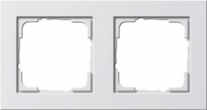 GIRA 021222 Abdeckrahmen E2 reinweiß matt 2-fach